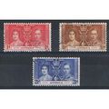 Antigua KGVI 1937 Coronation Used SG 95-97 Sc 8...