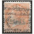 India 1865 SG61 2a Yellow Good/Fine Used ... ..