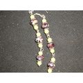 One off blended purple yellow & white glass lon...