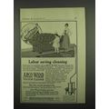 1918 Arco Wand Vacuum Cleaner Ad - Labor Saving