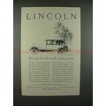 1928 Lincoln Two-Window Sedan Car Ad - NICE!!