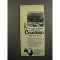 1953 Colorado Tourism Ad - When Indian Summer comes to colorful Colorado