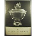 1955 Steuben Glass Ad - Covered Crystal Centerpiece, Designed by George Thompson