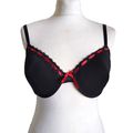 T-Shirt Bra black red Sexy padded lace lingerie...