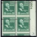 825, MNH 20¢ Huge Misperf Error Plate Block of ...