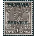 Burma 1937 1a chocolate Official SGO4 unused