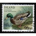 1987 Iceland - Sc# 645 used - Bird (mallard duc...