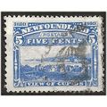 Newfoundland 1910 SG99 5c Bright Blue Fine Used...