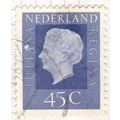 Netherlands 1972 - 45c blue - Queen Juliana - used