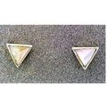 Mother Of Pearl Sterling Silver Gemstone Stud E...