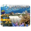 Anchorage Alaska with Moose and Train Cityscape...