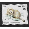 POLAND 1984 FUR BEARING ANIMALS 5Z STOAT SG 296...