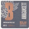 BEER MAT - BEDLAM BREWERY - AMAGANSETT AMERICAN...