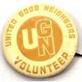 United Good Neighbors UNG Volunteer Pin Pinback...