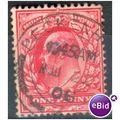 GB stamps 1902-10 KEV11 - 1d SG219 Beckenham 43