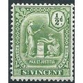 St Vincent 1910 SG102 1/2d Green Mounted Mint ....