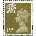 WALES, QE II, Machin, olive 1996, 19p, #2