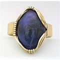 Sodalite Brass Wire Wrap Gemstone Ring 5
