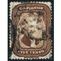 29, Used 5¢ F-VF Cancelled Brown Color A BEAUTY...