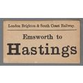 LONDON BRIGHTON & SOUTH COAST RAILWAY LUGGAGE L...