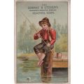 Gowans & Stovers Soaps Boy Fishing Rod Old Adve...