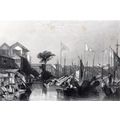 EUROPEAN FACTORIES, CANTON 1870 China Opium War...