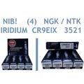 NIB! (4) Genuine NGK 3521 Spark Plug Iridium IX...