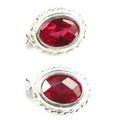 Created Ruby, 925 Sterling Silver Leverback Rop...