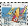 AUSTRALIA, SPORT, Sailboarding, blue 1990, 10c, #6