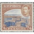 CYPRUS, King George VI, Ruins of Vouni Palace, orange 1938, ¼piastre