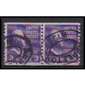 Used 842 3c Thomas Jefferson Barely Clears Pair...