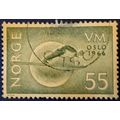 STAMP NORWAY SG587 1966 55ore World Championshi...