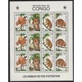 Congo WWF Golden Potto Sheetlet of 3 sets 1997 ...