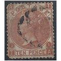 1867 SG112 10d Red-Brown Good Used couple of pu...