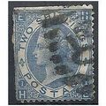 1867 SG118 2/- Dull Blue, cut perfs, else good ...