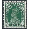 India 1937 SG249 9p Green Unmounted Mint ....