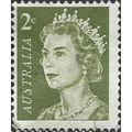 AUSTRALIA, Queen Elizabeth II, olive 1966, 2c, #2