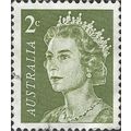 AUSTRALIA, Queen Elizabeth II, olive 1966, 2c, #3