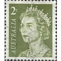 AUSTRALIA, Queen Elizabeth II, olive 1966, 2c, #4