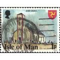 ISLE OF MAN, Jurby Church, blue 1978, 1p, #4