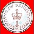 CROWN (1971-1984): GREAT BRITAIN★HALF NEW PENNY...