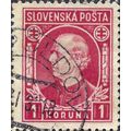 SLOVAKIA, Andrej Hlinka II, rose red 1939, 1koruna