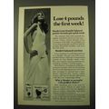 1971 Carnation Slender Diet Food Ad - Lose 4 Pounds