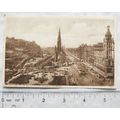 vintage Postcard Edinburgh, Princes St & Sir Wa...