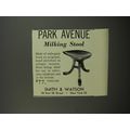 1953 Smith & Watson Park Avenue Milking Stool Advertisement