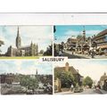 Salisbury Wiltshire Multiview Postcard posted 1...