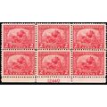 549, Mint NH 2¢ Plate Block of Six Stamps CV $1...