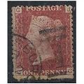 1858 SG43 1d Red Plate 129 Good Used Check Lett...