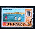 JERSEY 1971 SG 42 1/2p ELIZABETH CASTLE FINE US...