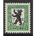 SWITZERLAND 1925 COAT OF ARMS 10 + 10c BLACK & ...